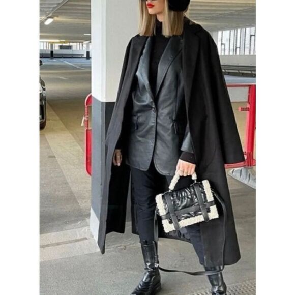 ZARA QUILTED CITY BAG Blogger’s Favourite Leather Sherpa - Picture 5 of 16